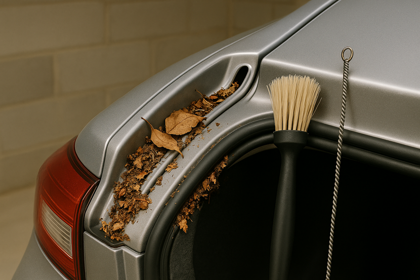 Jak udrożnić odpływ wody w samochodzie?